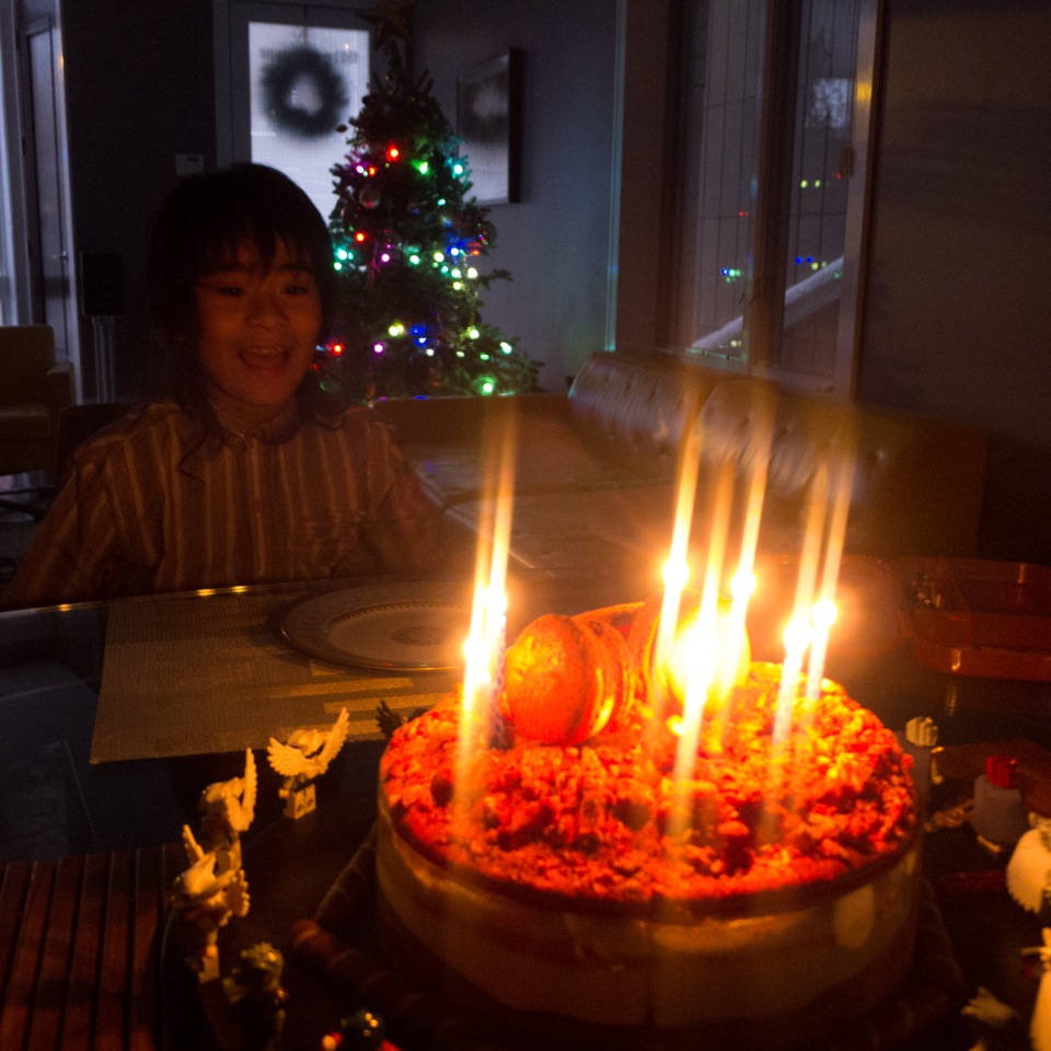 SORA excited by candles